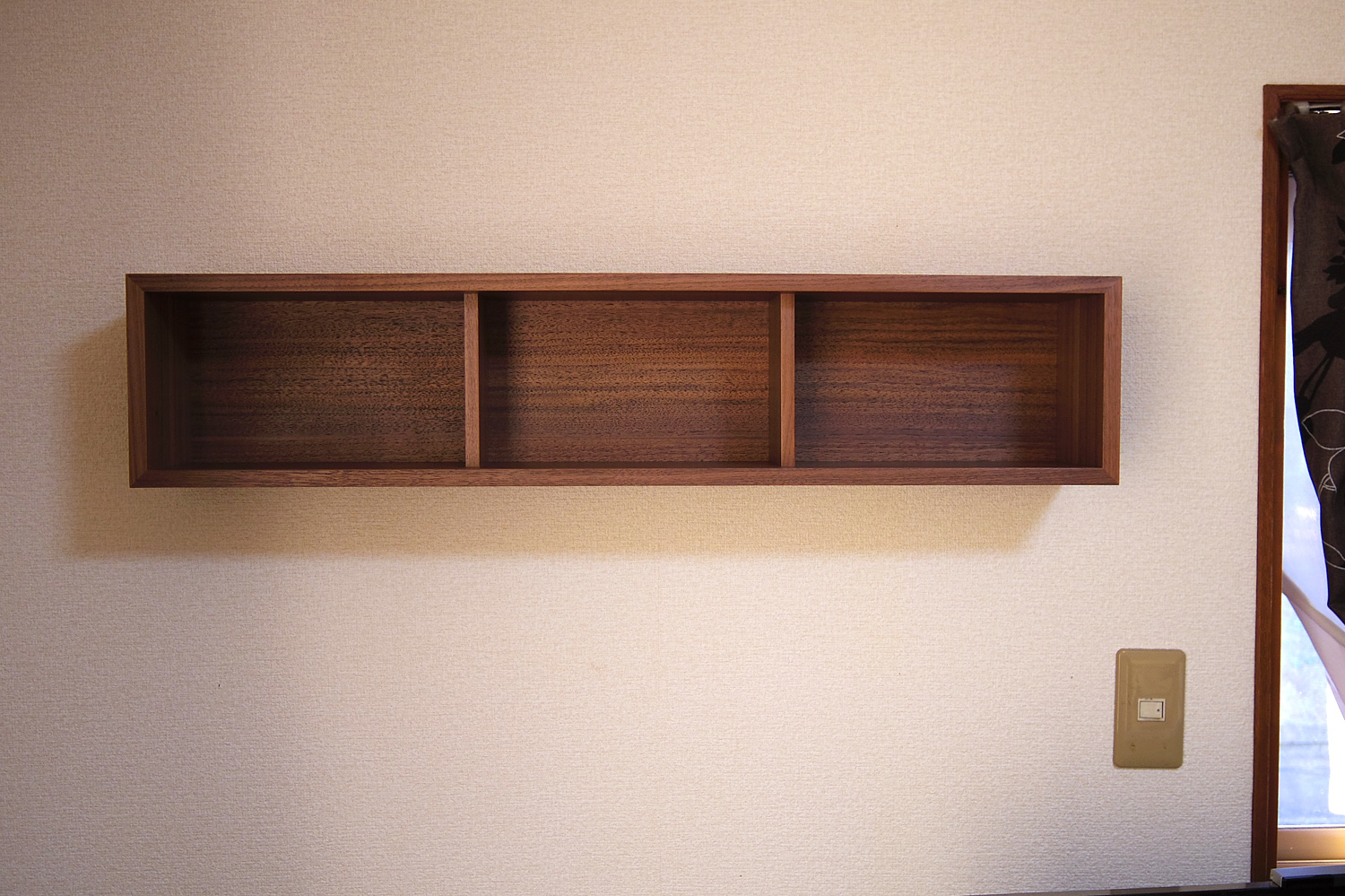 無印良品 壁に付けられる家具・箱・幅88cm・ウォールナット材 