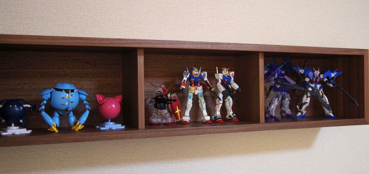 無印良品　壁に付けられる家具・箱・幅88cm・ウォールナット材